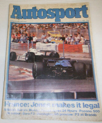Autosport Magazine France: Jones Makes It Legal July 1980 080514R1