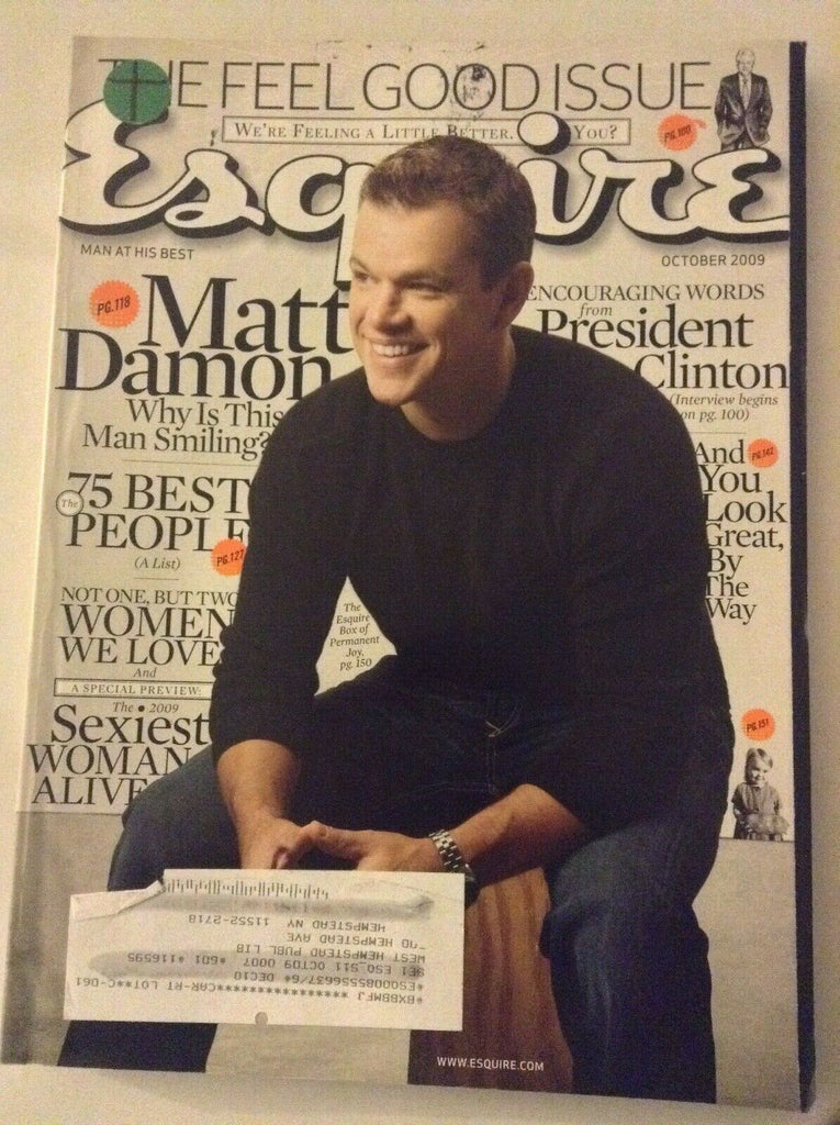 Esquire Magazine Matt Damon George Clinton October 2009 060119nonrh