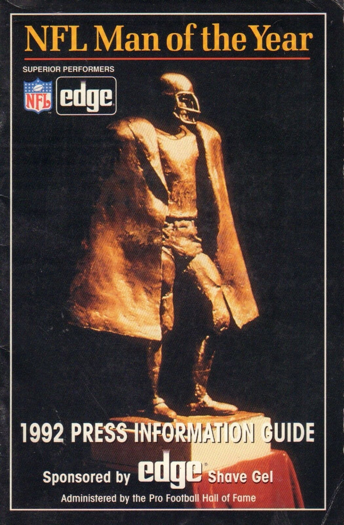 NFL Edge Man Of The Year 1992 Press Information Guide 072617nonjhe
