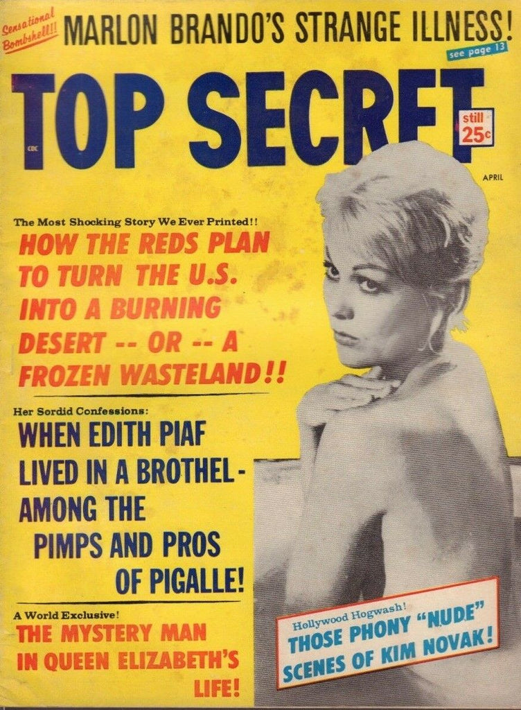 Top Secret April 1962 Kim Novak Queen Elizabeth Marlon Brando 012519DBE