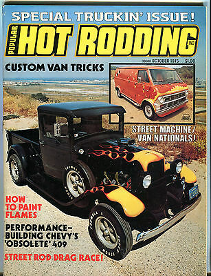 Popular Hot Rodding Magazine October 1975 Custom Van Tricks EX 072116jhe