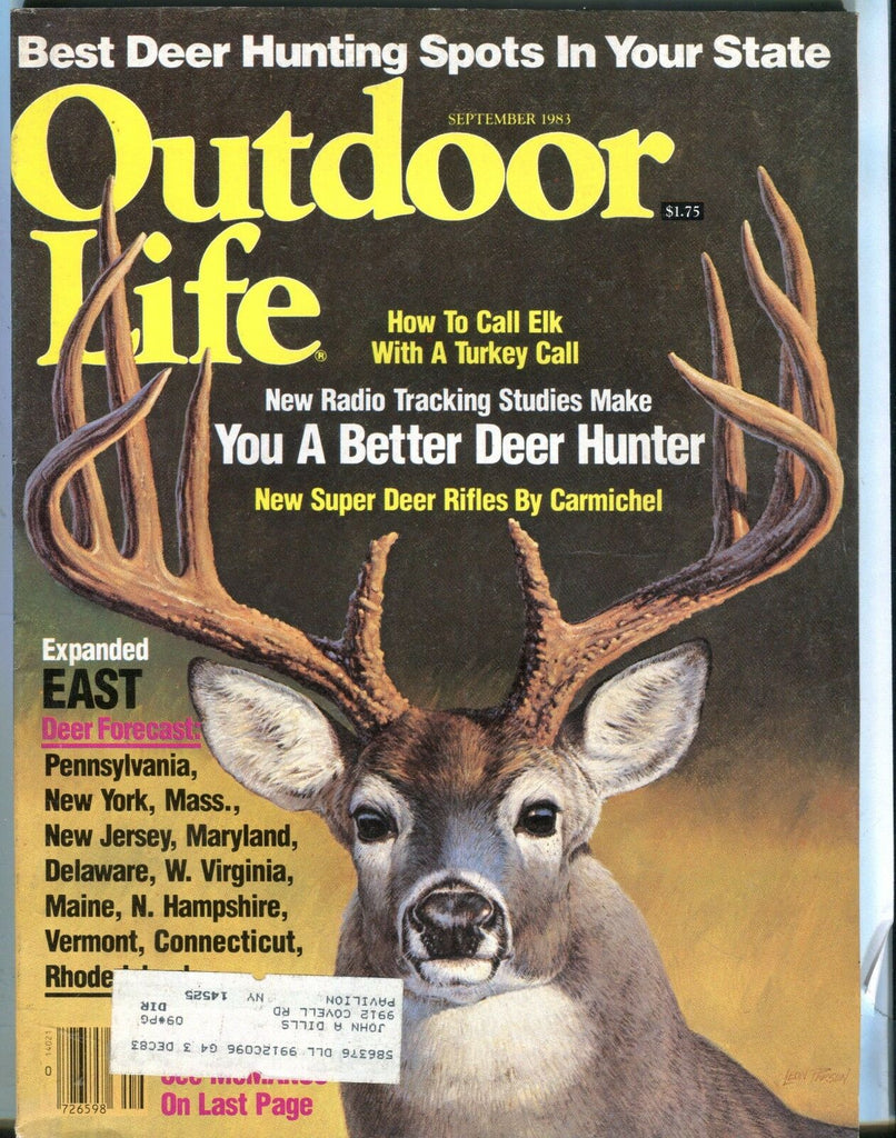 Outdoor Life Magazine September 1983 EX w/ML 022817nonjhe