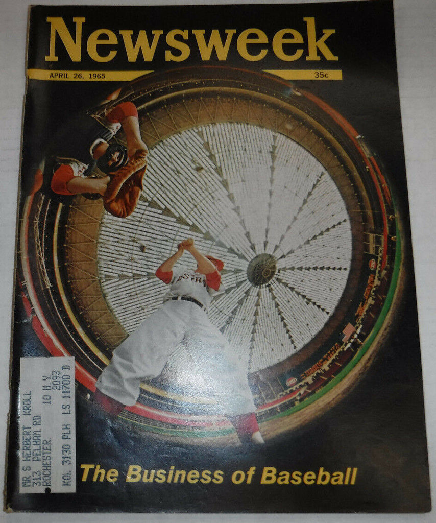 Newsweek Magazine The Business Of Baseball April 26, 1965 101016R2