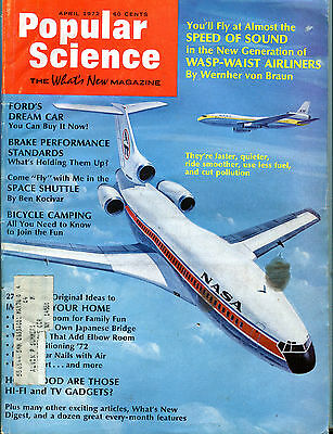 Popular Science Magazine April 1972 Wasp-Waist Airliners VGEX 032116jhe