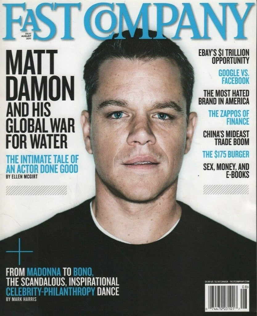 Fast Company July August 2011 Matt Damon Ellen mcGirt Madonna Bono 021820DBF2