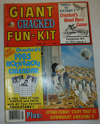 Giant Cracked Fun Kit Magazine Rock & Roll Calendar & NASA March 1985 032515R