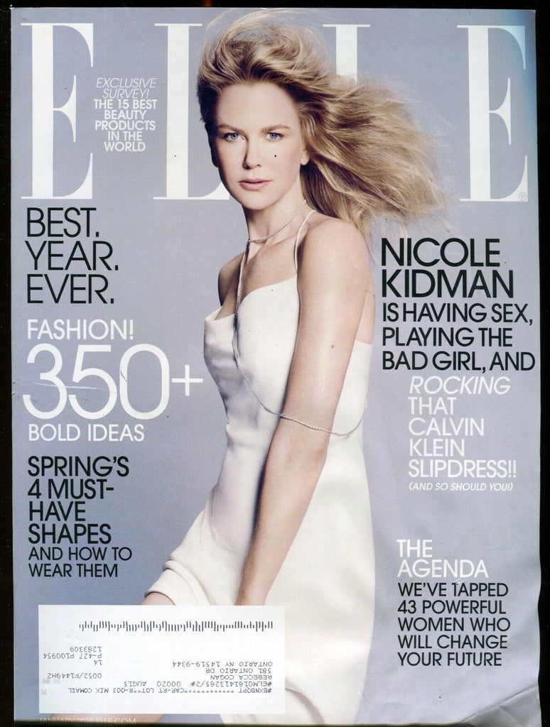 Elle Magazine January 2015 Nicole Kidman EX w/ML 122116jhe