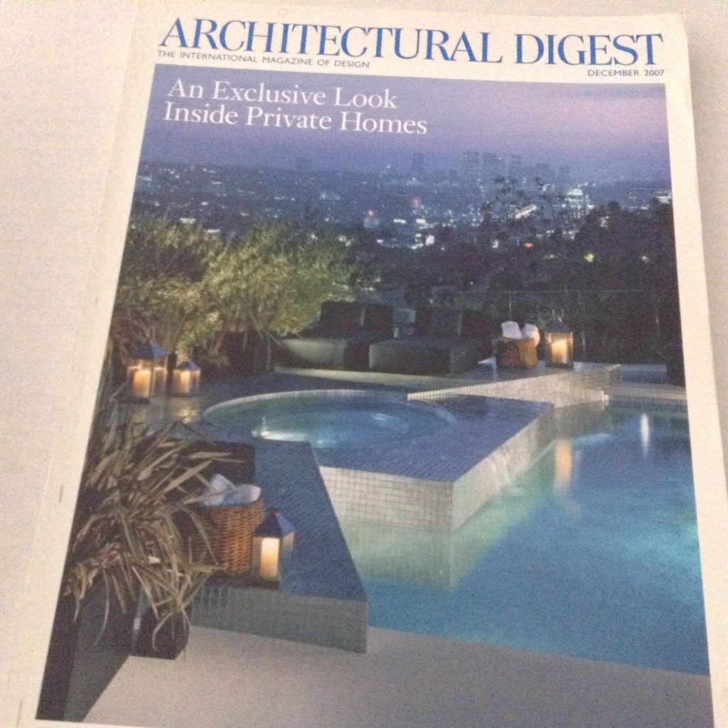 Architectural Digest Magazine Inside Private Homes December 2007 071117nonrh