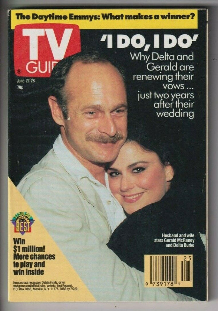 TV Guide Mag Gerald McRaney Delta Burke June 22-28, 1991 111919nonr
