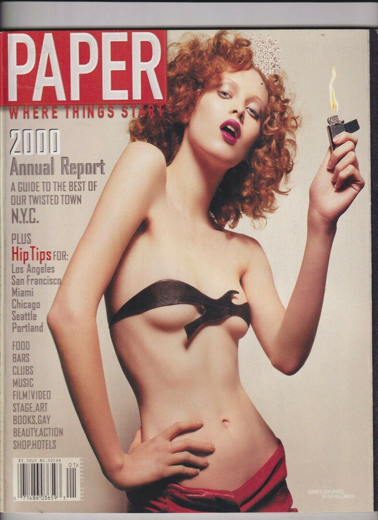 Paper Mag Karen Elson Sparks Annual Report January 2000 NO ML 102519nonr
