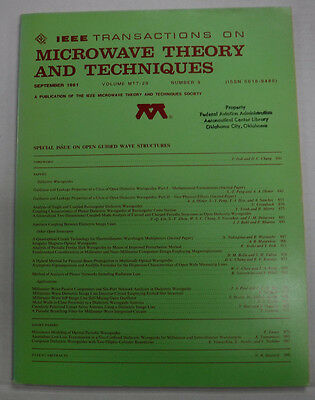 IEEE Microwave Theory And Techniques Magazine Analysis September 1981 071315R