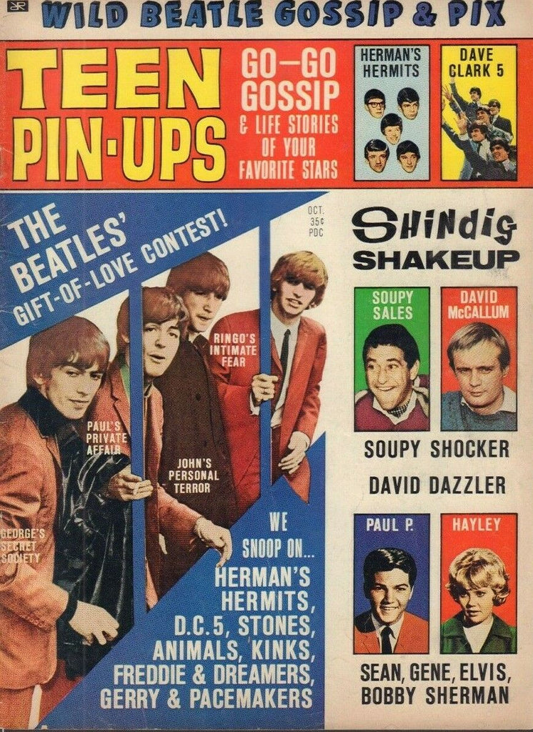 Teen Pin-Ups October 1965 The Beatles Soupy Sales 020519DBE