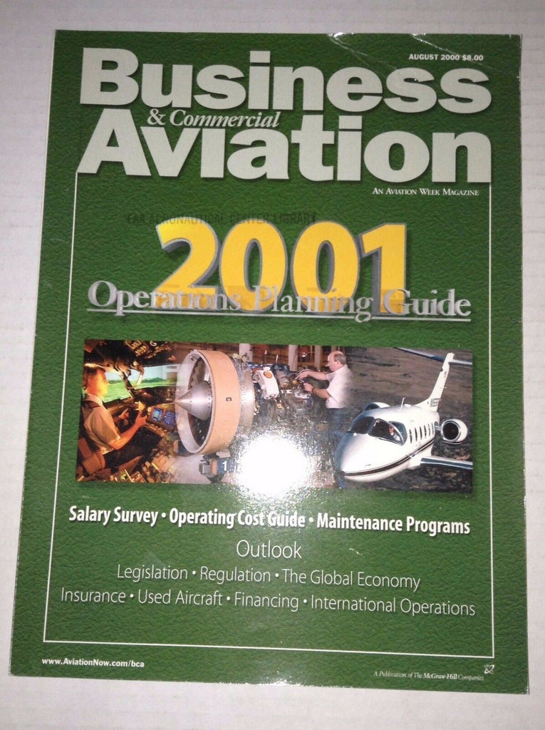 Business & Commercial Aviation Magazine Planning Guide August 2000 FAL 111716RH