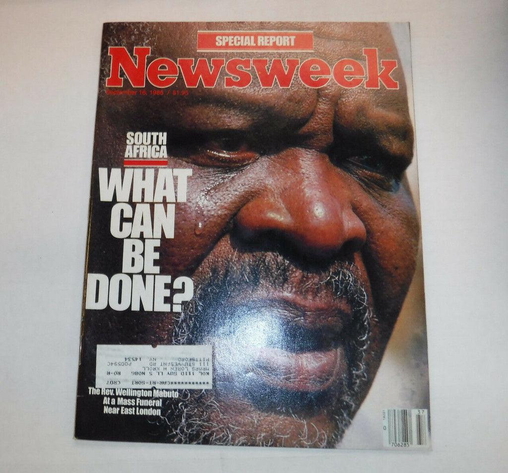 Newsweek Magazine South Africa Rev. Wellington Mabuto September 16, 1985 101916R
