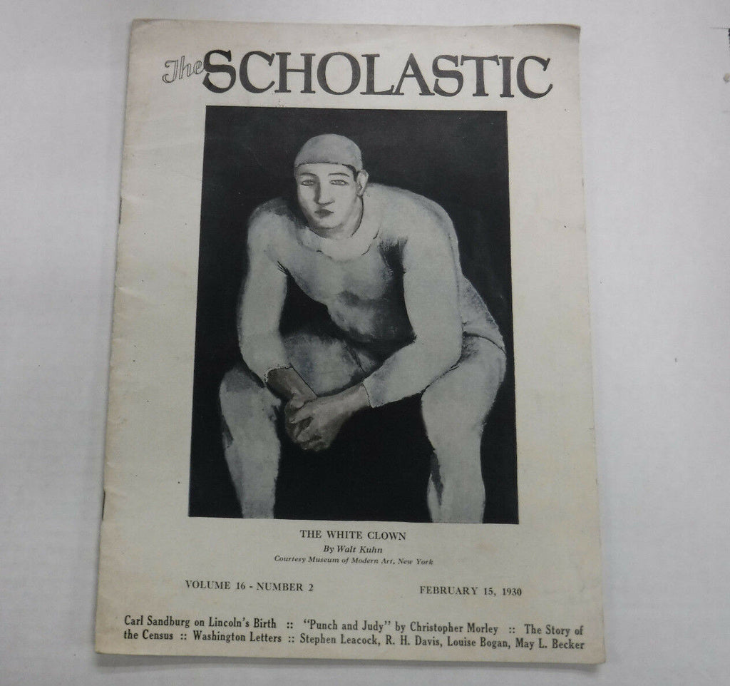 The Scholastic Magazine Carl Sandburg Lincoln's Birth February 15, 1930 111416R