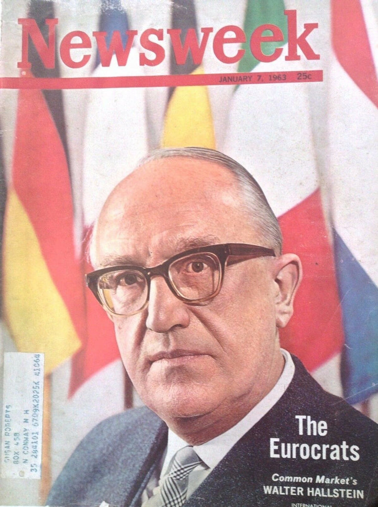 Newsweek Magazine The Eurocrats Walter Hallstein January 7, 1963 083017nonrh