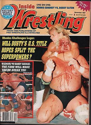 Inside Wrestling December 1987 Dusty Rhodes, Randy Savage VG 122315DBE