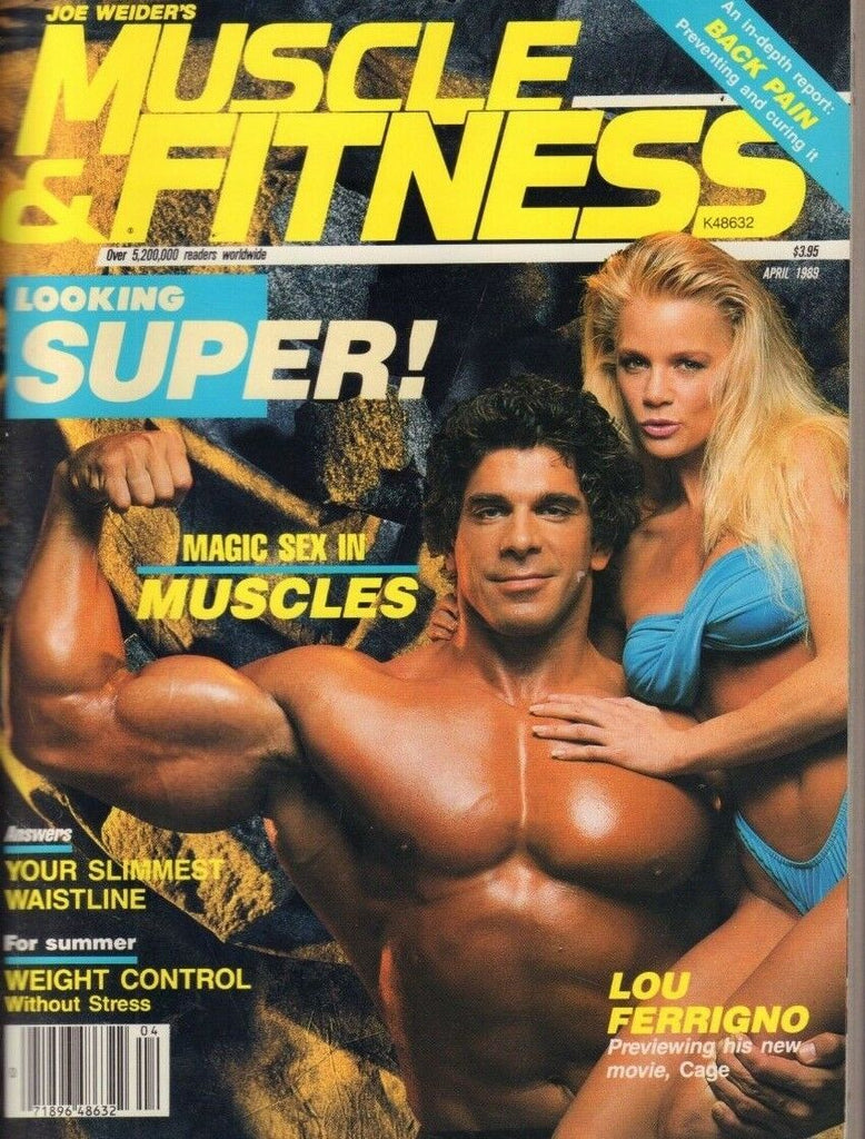 Muscle & Fitness April 1989 Lou Ferrigno Jane Chapluk 121218DBE