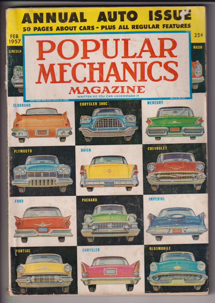 Popular Mechanics Mag Annual Auto Issue February 1957 012120nonr