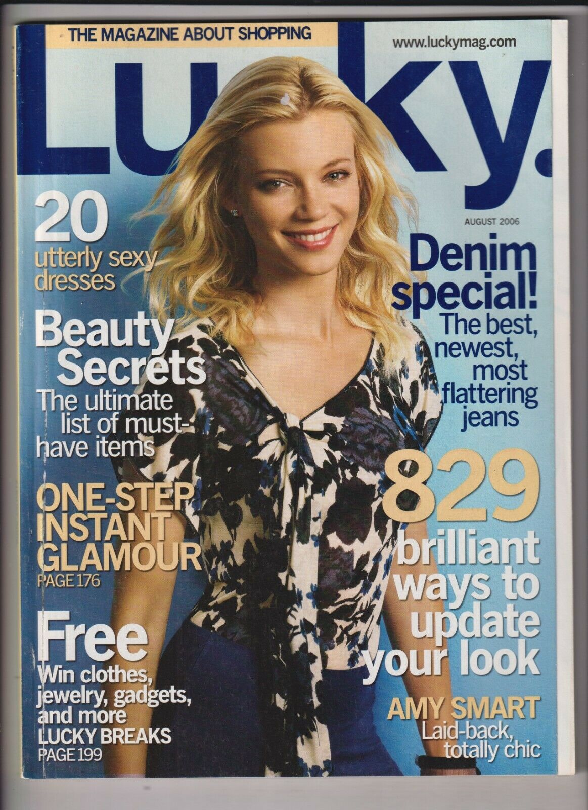 Lucky Magazine Amy Smart Beauty Secrets August 2006 030720nonr –  mr-magazine-hobby