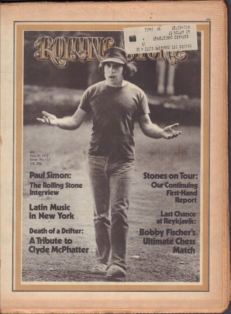 Rolling Stone July 20 1972 Paul Simon, Bobby Fischer w/ML 121316DBE