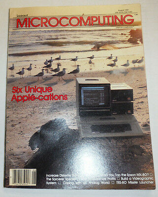 Microcomputing Magazine Six Unique Apple-Cations August 1981 111214R2