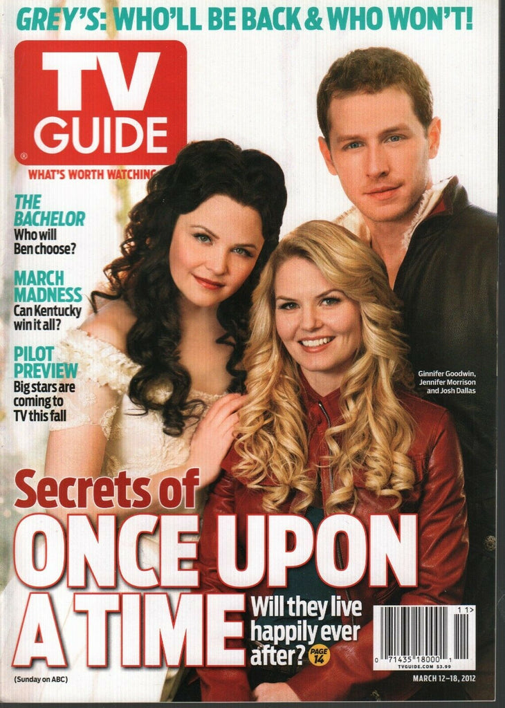 TV Guide March 12-18 2012 Ginnifer Goodwin Jennifer Morrison Josh 022120AME