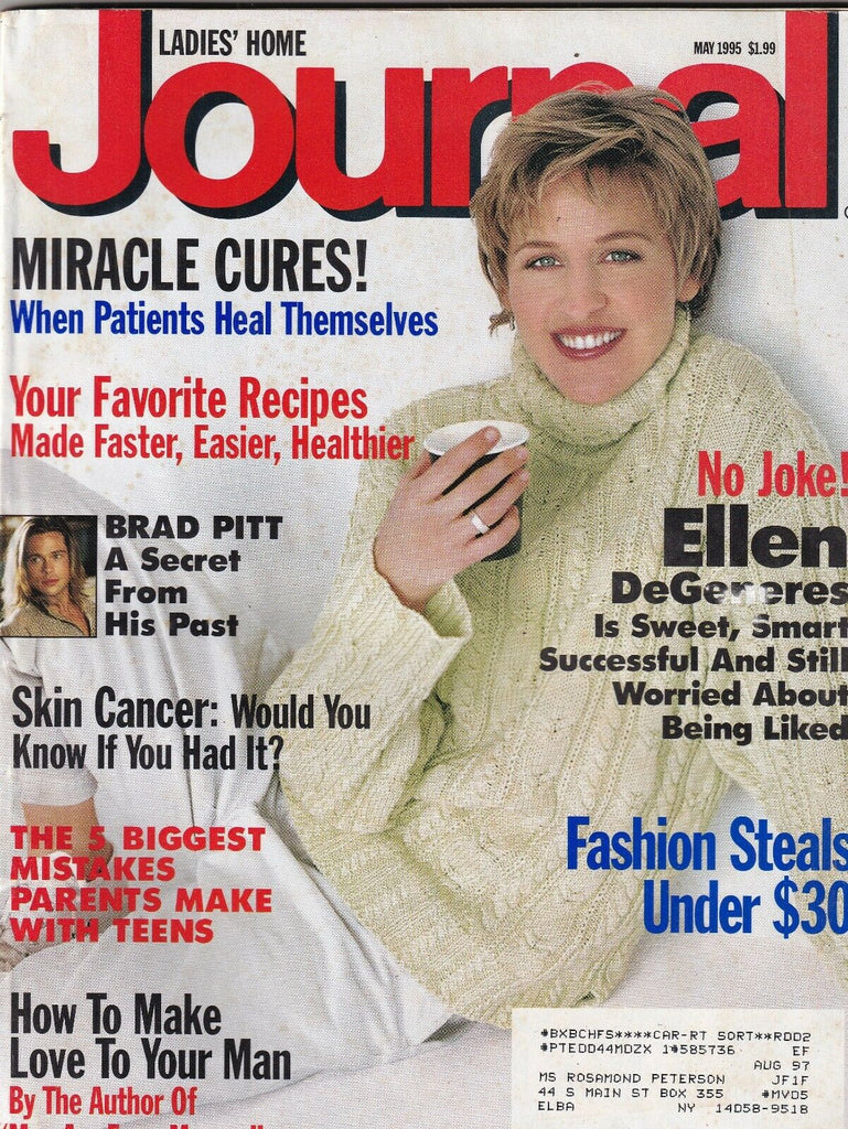 Ladies' Home Journal Ellen Degeneres Brad Pitt May 1995 093019nonr