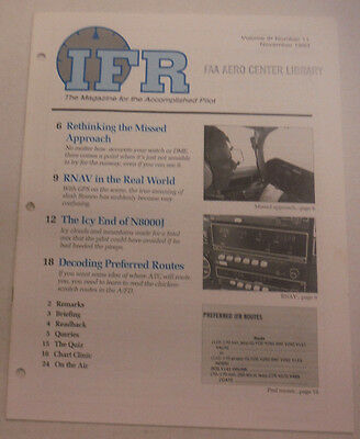 IFR Pilot Magazine Rethinking The Missed Approach November 1993 FAL 061815R