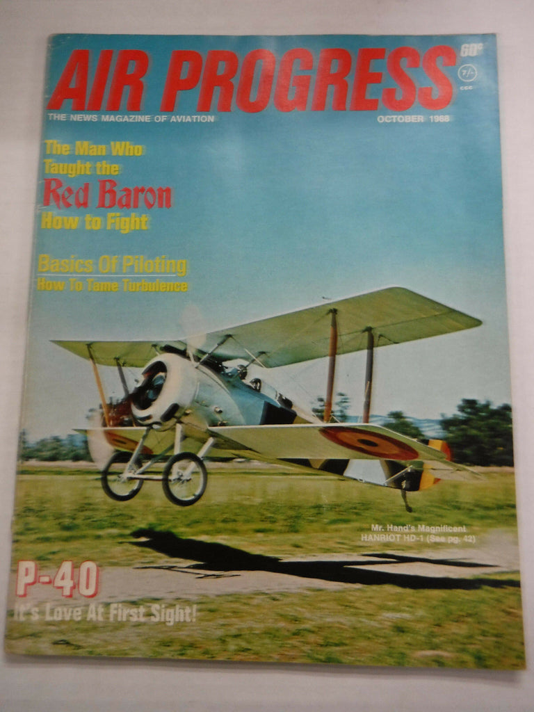 Air Progress Plane Magazine Red Baron & P-40 October 1968 121416R