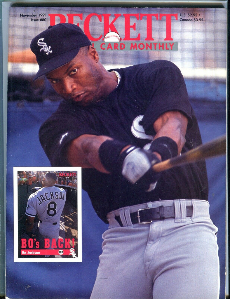 Beckett Card Monthly November 1991 Bo Jackson EX No ML 053117nonjhe