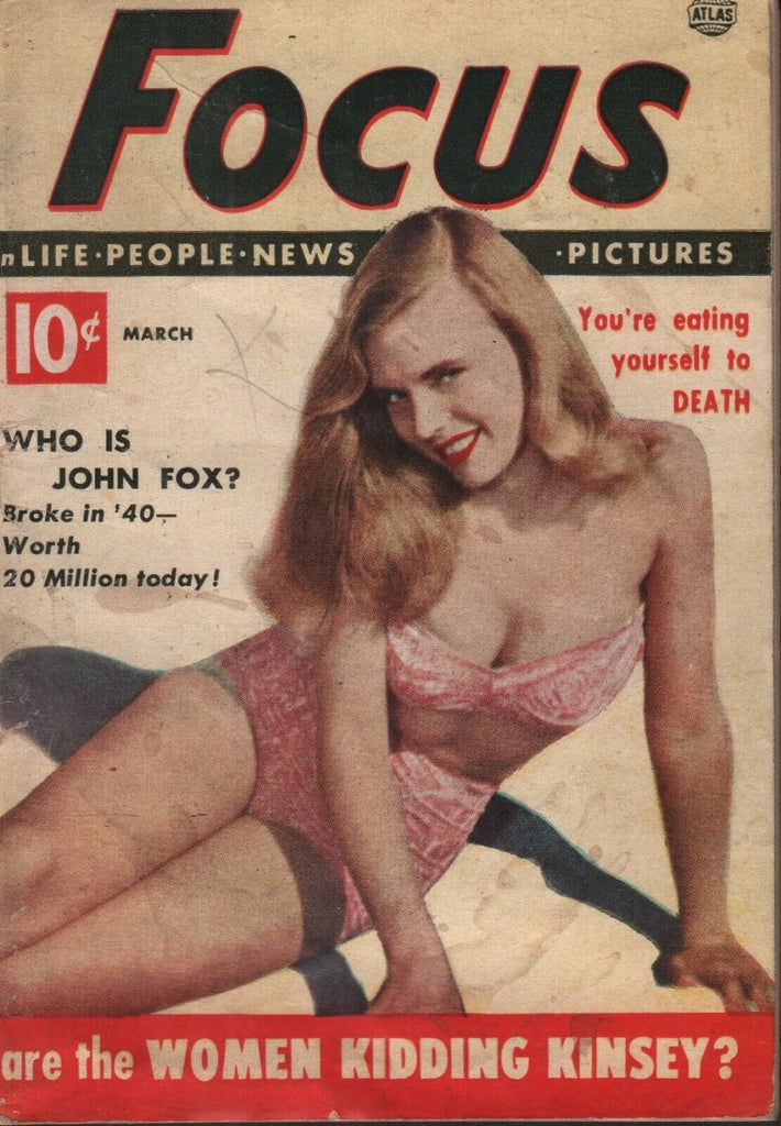 Focus Digest March 1952 John Fox Yvonne Sanson Cheesecake Pin Up 070819AME
