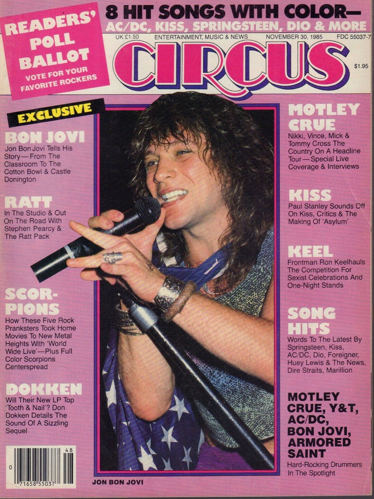 Circus November 30 1985 Bon Jovi, Ratt, Dokken 050317nonDBE