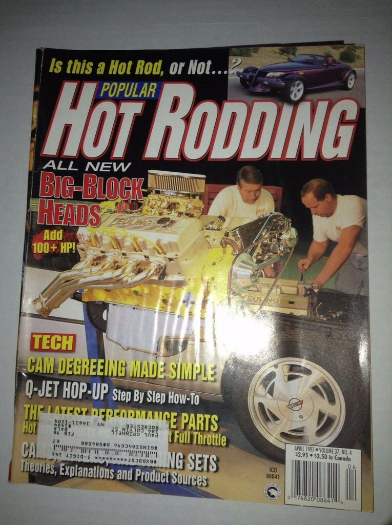 Popular Hot Rodding Magazine Big Block Heads Cam Degree April 1997 032517NONRH