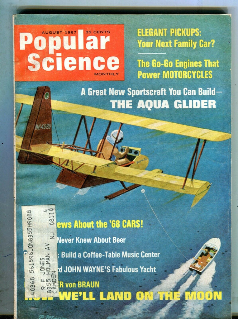 Popular Science Magazine August 1967 The Aqua Glider 062317nonjhe