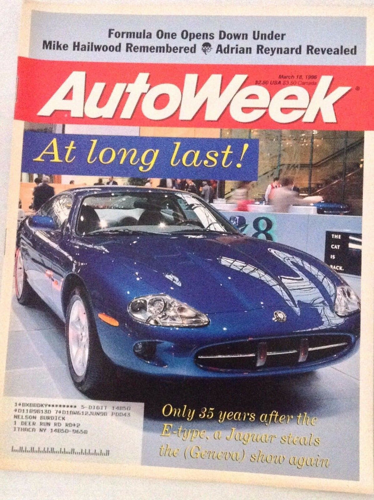 Autoweek Magazine E-Type Jaguar March 18, 1996 011617rh