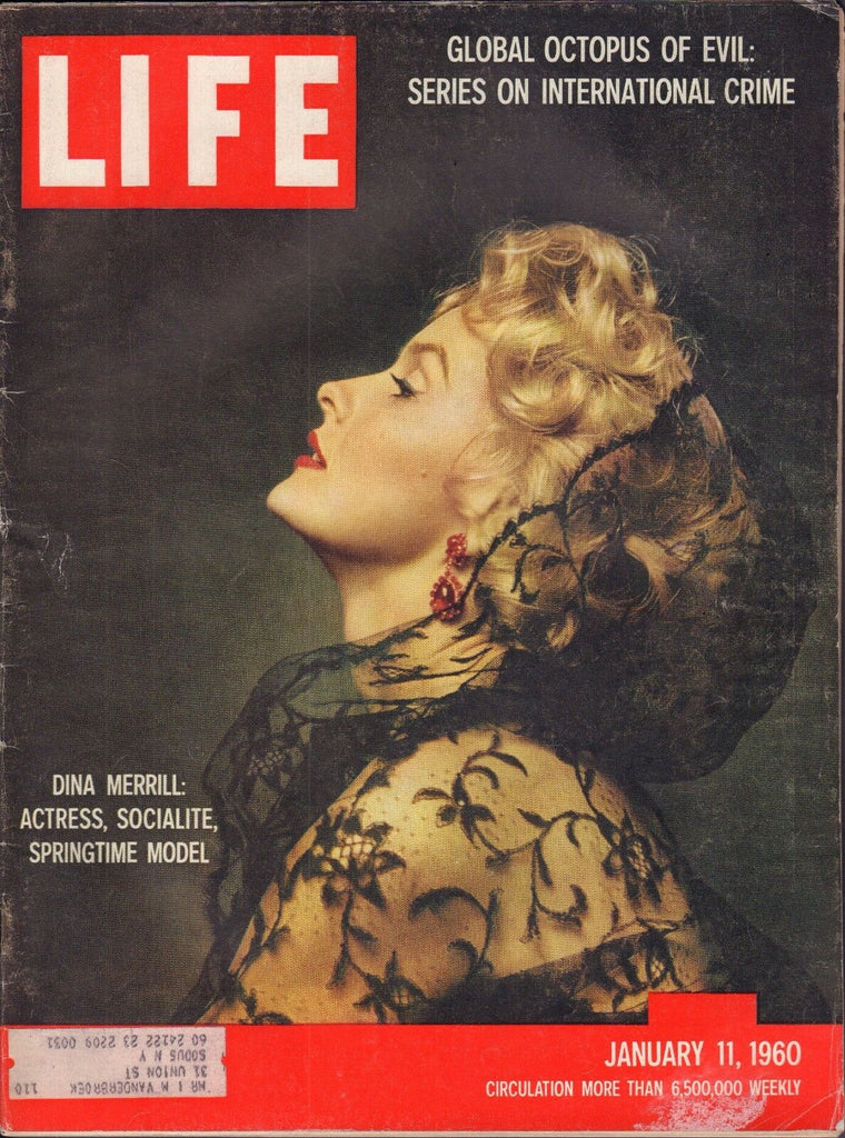 Life January 11 1960 Dina Merrill w/ML VG 093016DBE