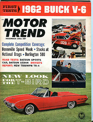 Motor Trend Magazine December 1961 New Look T-Bird VGEX 061416jhe