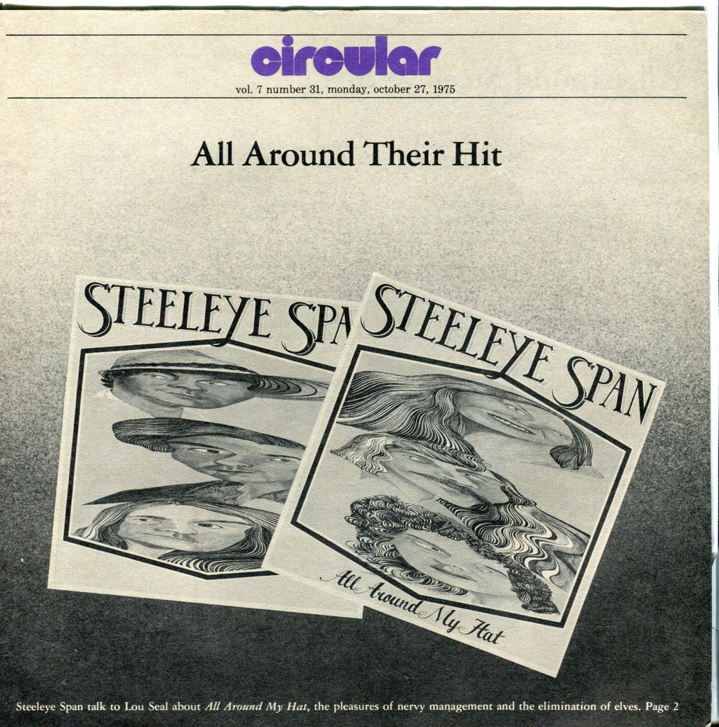 Circular Music Magazine October 27 1975 Steeleye Span EX 021917jhe