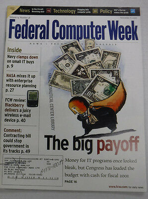 Federal Computer Week Magazine Money For IT Programs November 2000 071415R