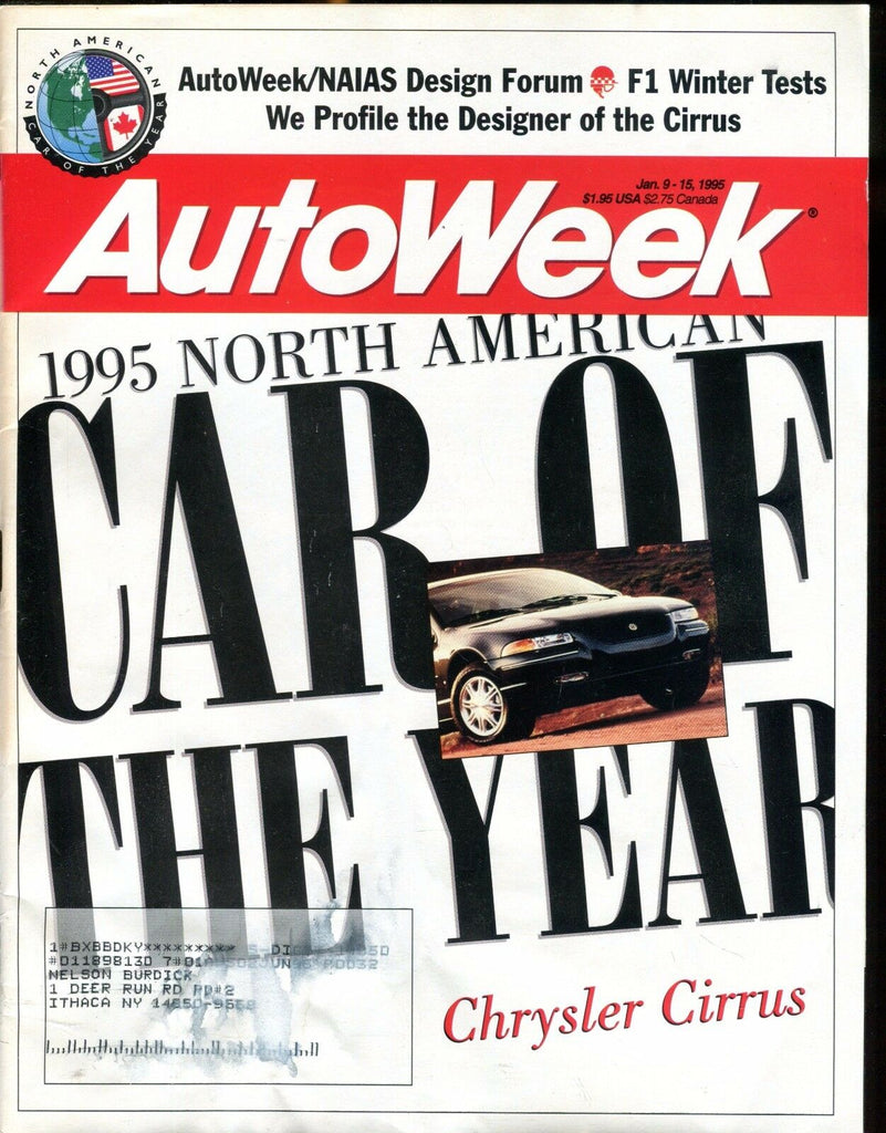 AutoWeek Magazine January 9-15 1995 Chrysler Cirrus EX w/ML 022717nonjhe