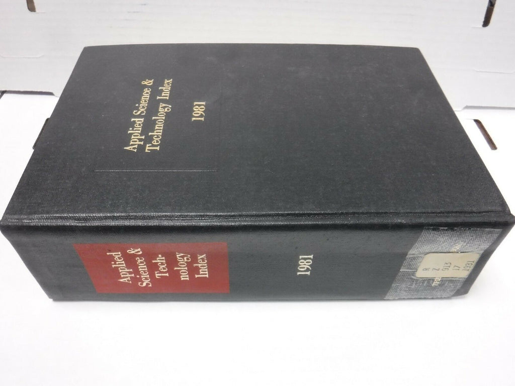 Applied Science & Technology Index 1981 RARE H.W. Wilson Co Ex-FAA 121818AME6