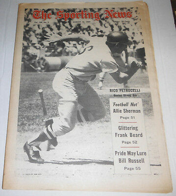The Sporting News Magazine Rico Petrocelli Frank Beard August 1969 NO ML 072914R
