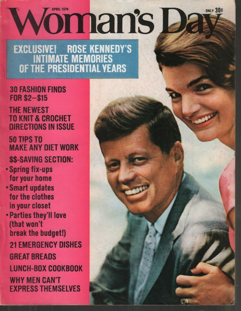 Woman's Day April 1974 John F Jackie Rose Kennedy 072419AME3