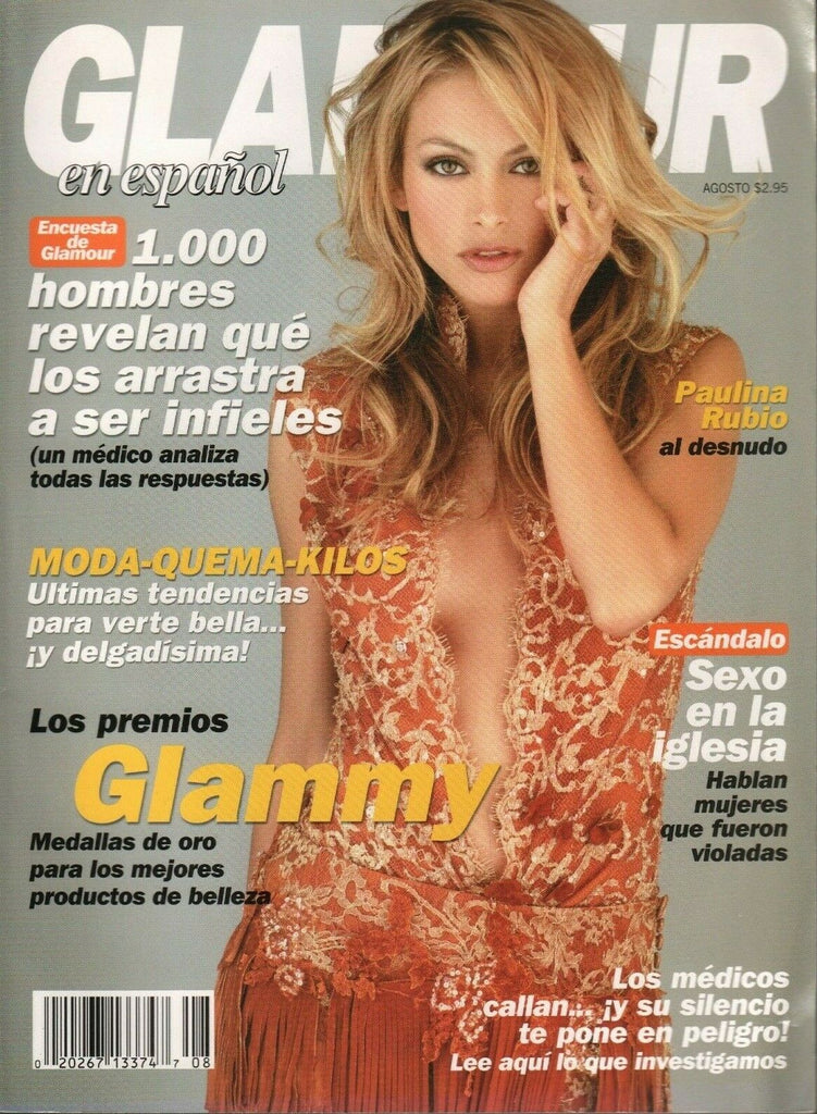 Glamour Spanish Fashion Magazine August 2002 Paulina Rubio 022620AME2