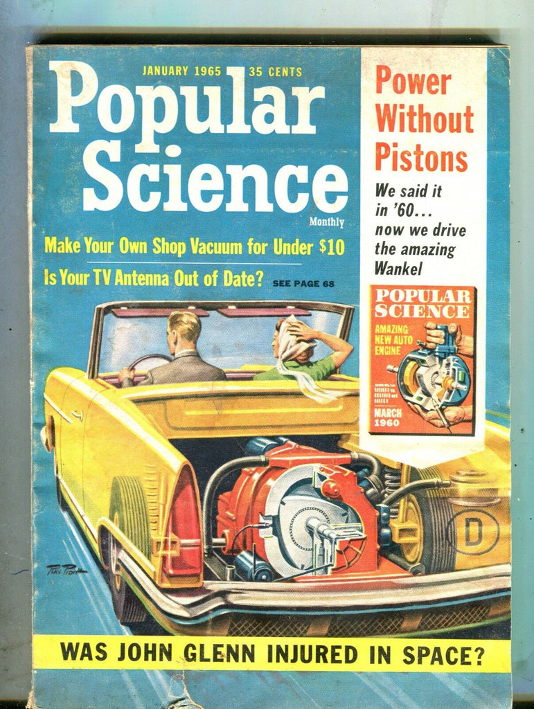 Popular Science Magazine January 1965 Pistons John Glenn 063017nonjhe