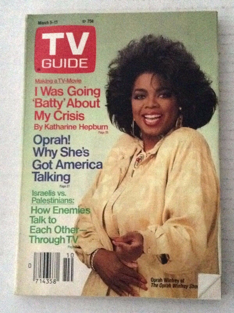 Tv Guide Magazine Oprah Winfrey Katharine Hepburn March 5-11 1988 021417RH