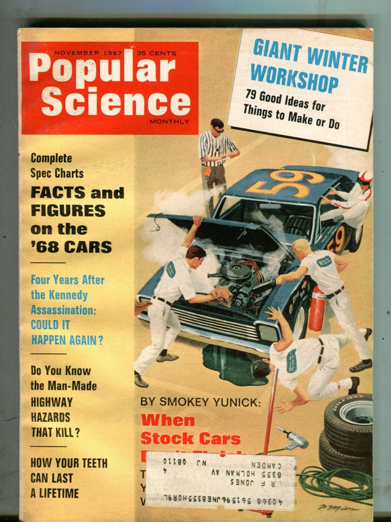 Popular Science Magazine November 1967 Smokey Yunick Stock Cars 062917nonjhe