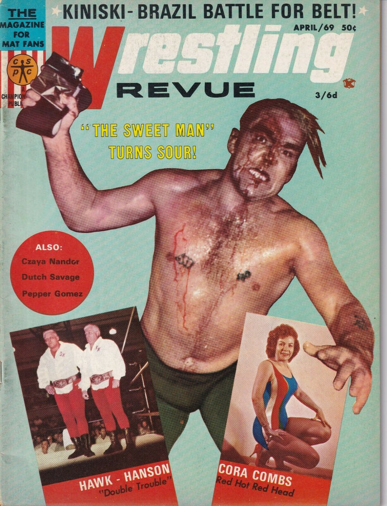 Wrestling Revue Cora Combs Hawk-Hanson Czaya Nandor April 1969 031919nonr