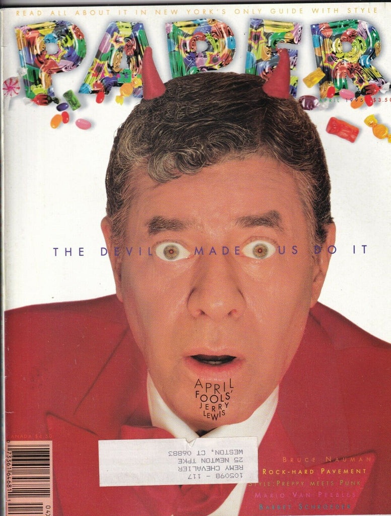 Paper Magazine Aprils Fools' Jerry Lewis Bruce Nauman April 1995 071519nonr